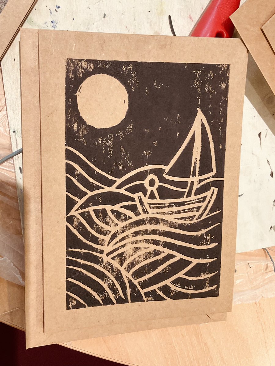 Some of the incredible lino prints created at our workshop with @carolinecoates at Sale Library this week. This is what participants had to say: 🗯️Absolutely love Caroline’s classes. Really relaxed and engaging.🗯️ 🗯️Really good workshop. Good fun and now have a new skill.🗯️