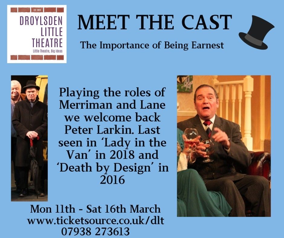 Droylden Little Theatre 🎭 (@dlittletheatre) on Twitter photo #meetthecast welcome back to Peter Larkin, playing the roles of both Lane and Merriman.
#amdram #OscarWilde #ticketsforatenner <a href="/GMDFdrama/">GMDF Drama Fed 🎭</a> #meetthecast welcome back to Peter Larkin, playing the roles of both Lane and Merriman.
#amdram #OscarWilde #ticketsforatenner <a href="/GMDFdrama/">GMDF Drama Fed 🎭</a>
