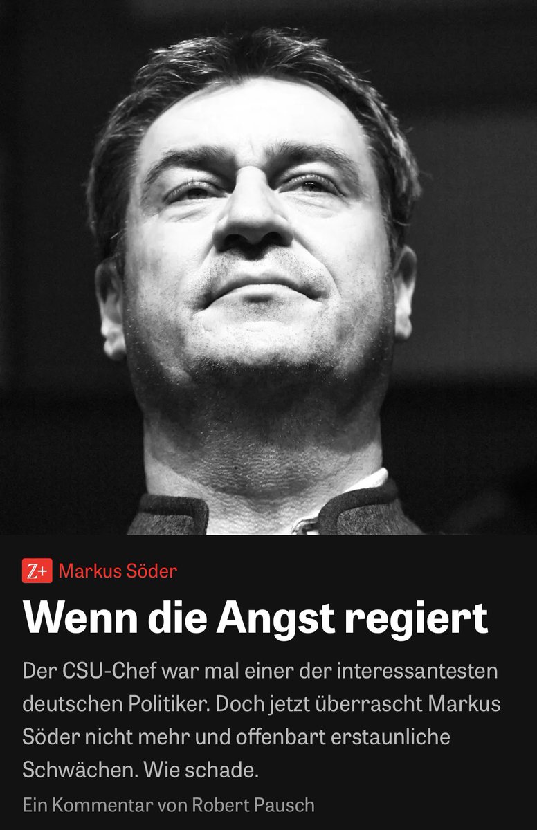 „So sieht es aus, das Kartenhaus des Konservatismus. Ein leicht verschrateter Landesminister hat zunächst einen der außergewöhnlichsten deutschen Politiker angeschirrt und dominiert nun die Strategie des Mitte-rechts-Lagers in der Bundesrepublik.“ zeit.de/politik/deutsc…