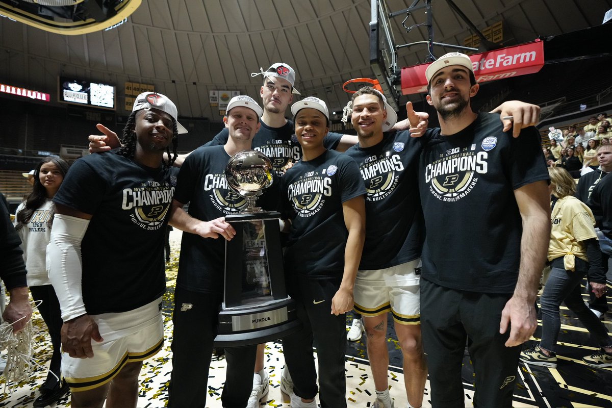 ✅: B2B Big Ten titles. 
✅: 57 Big Ten wins (most in Purdue history). 
✅: 84 wins in last 3 years (most in Purdue history). 
✅: 55-4 home record so far. 

The Class of 2024 has more to do still.