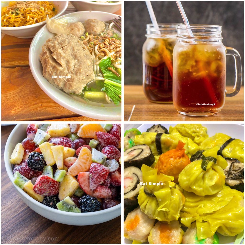 eatsimple_x's tweet photo. Part 4 🧑‍🍳

Menu Sahur dan Buka Puasa 🍱

1. Sahur 🍱

- Nasi Putih
- Ayam Goreng
- Soup Ayam
- Buah Jeruk
- Susu
- Air putih

2. Buka Puasa 🍱

- Nasi Putih
- Udang Saus Tiram
- Tumis Pakcoy
- Tumis Jamur
- Buah Anggur
- Air putih 

3. Takjil 🍩

- Es Teler
- Kurma
- Telur Gulung
- Donut

4. Ngemil 🍲

- Mie Bakso
- Es Teh
- Dimsum ayam
- Salad Buah

Pict: Pinterest 
Thanks 𝕏 #eatsimple