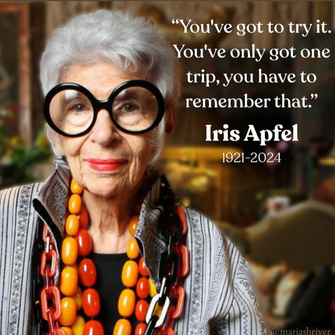 Here’s to #IrisApfel! #Sunday #ThinkBIGSundayWithMarsha