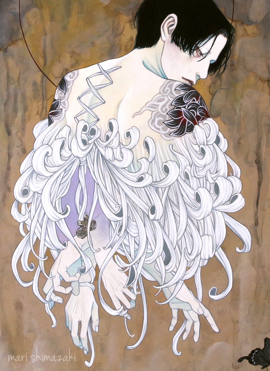 「#下半身異形の子が集まるタグ花の異形 」|シマザキマリ𓃥個展5月14日-28日 『彼我の境』のイラスト