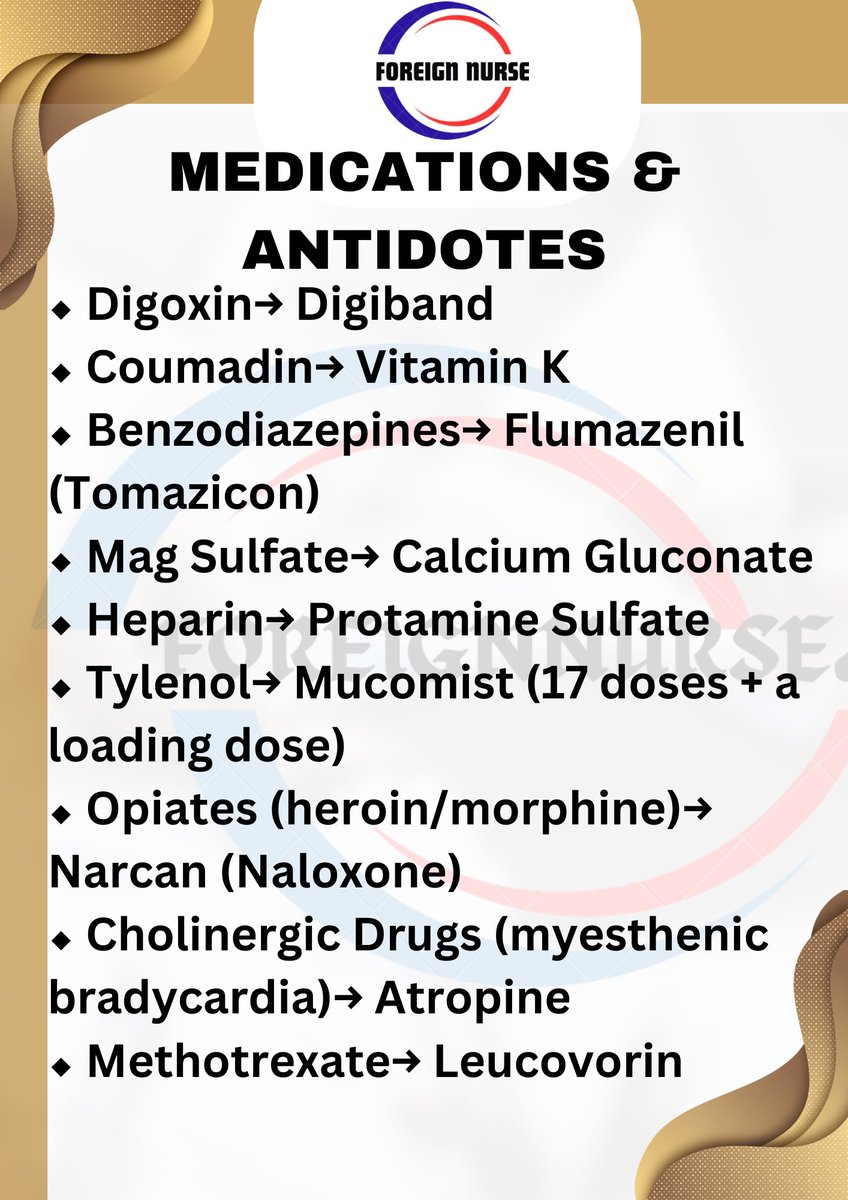 How well do you know you medications and Antidotes?
#nclex #nclexrn #nclexreview #nclexprep #nclexpass