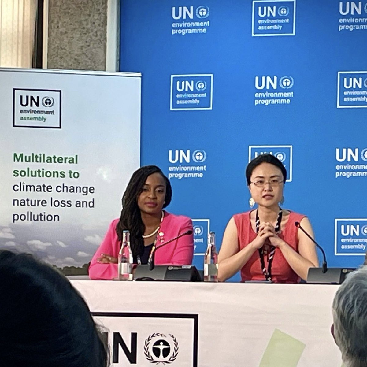 Science Unit’s Dr Melissa Wang (right) takes part in a panel discussion during the United Nations Environment Assembly UNEA 6 meeting in Nairobi