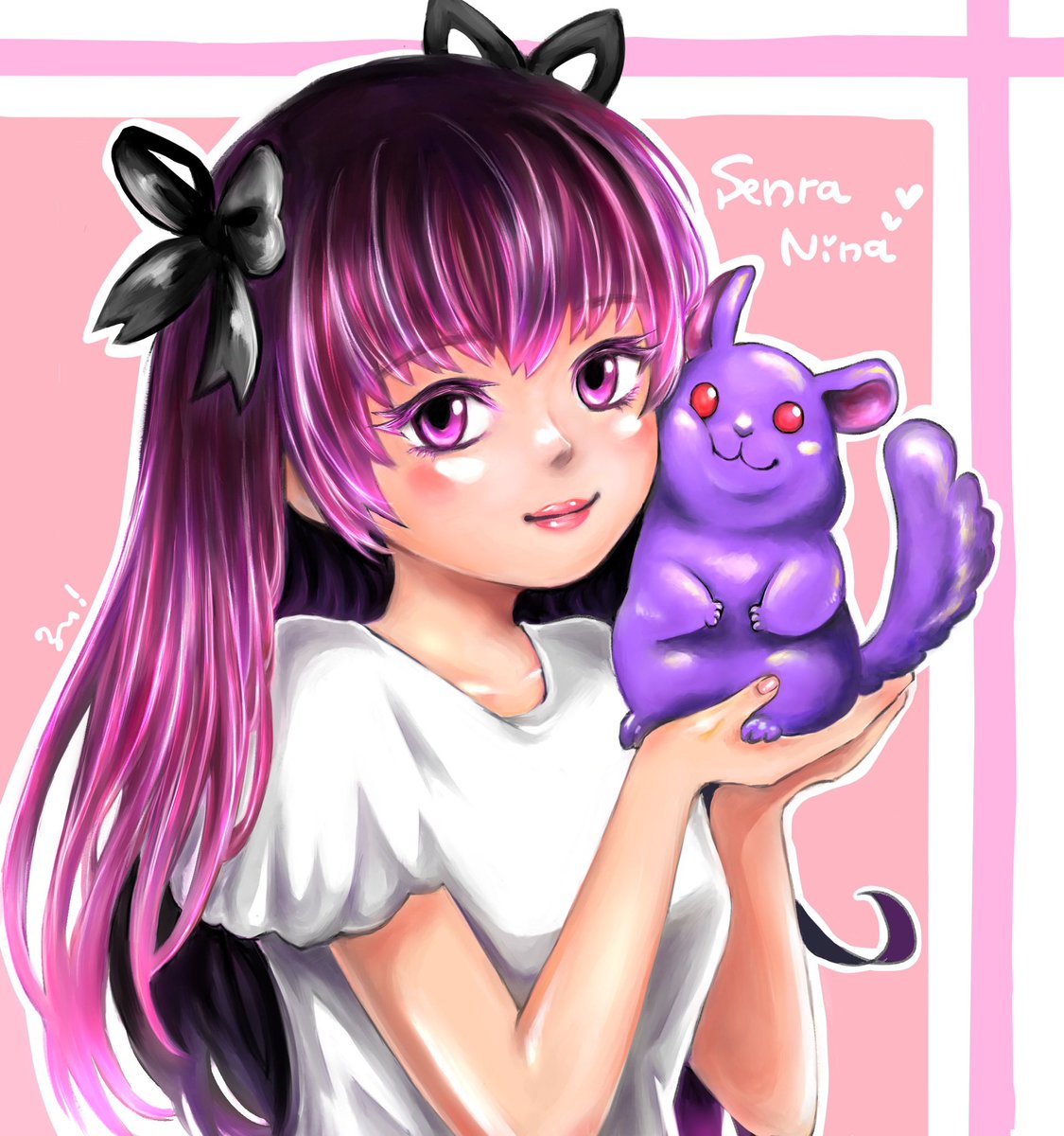 チラズアート『パラソーシャル』より 千羅ニナ🎮🫶 #イラスト #絵