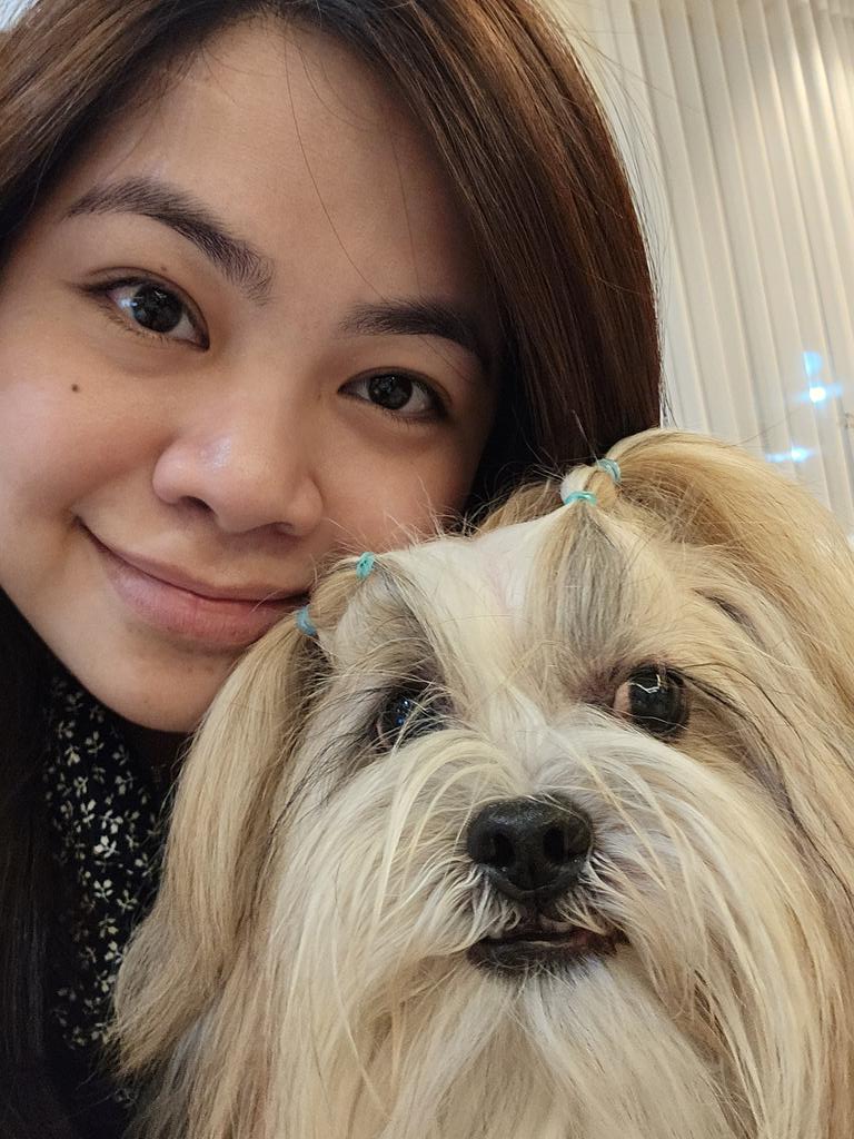 kittyferry's tweet photo. Weekend 💇‍♀️🐶 https://t.co/4Izp1zRCKa