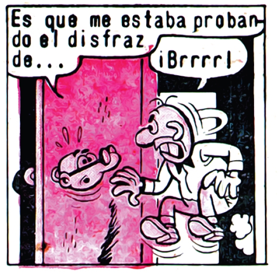 #Mortadelo disfrazado de pomo, tirador, agarrador, manija o manilla de puerta. #Pulgarcito 1794 20 de septiembre de 1965