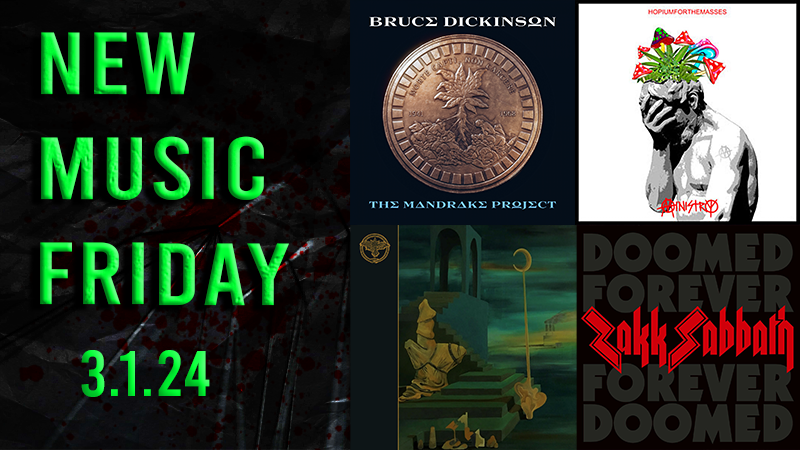 GhostCultMag's tweet image. NEW MUSIC FRIDAY: Rock and Metal Releases 3-1-24 ft. @armsandsleepers @BigBigTrain @BlindChannelFIN  Bruce Dickinson (@IronMaiden) Clouds Taste Satanic (@zerodirt666)@firewindmusic @WeAreMinistry @suicidalangels @Suldusk1 @ZakkWyldeBLS's @zakk_sabbath ow.ly/lZ5850QJLMk