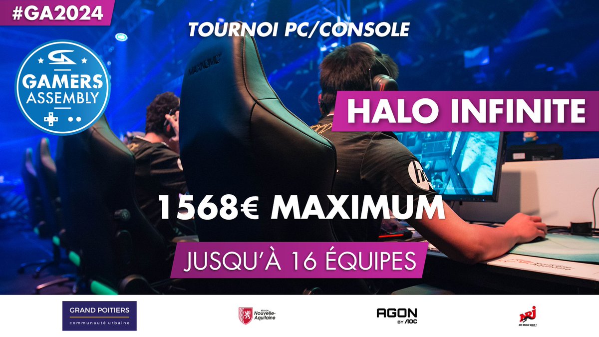 💥 Prêt à montrer tes skills sur Halo Infinite ? Rejoins le tournoi de la #GA2024 et défie les meilleurs Spartans de la galaxie ! Inscris-toi dès maintenant et que le meilleur frag gagne ! 🔫 ga2024.gamers-assembly.net/tournois/halo-…