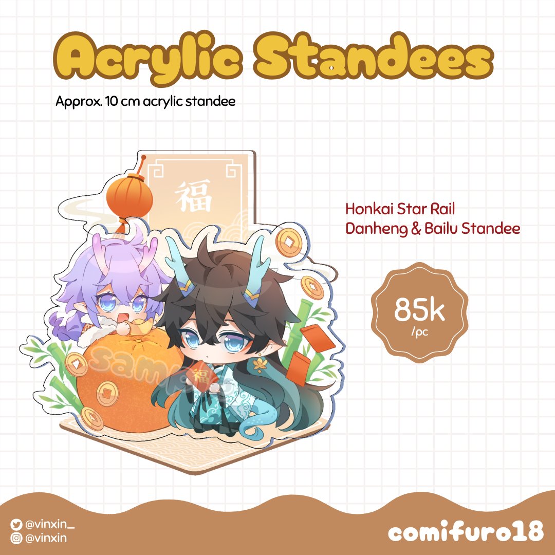 Pre-order for #CF18 is now open! ✨

PO Batch 1 
🗓 3 - 17 March 2024 
📦 Available for on the spot pick up and mail delivery 

#comifuro #comifuro18 #Genshinlmpact #HonkaiStarRail #chilumi #danstelle 