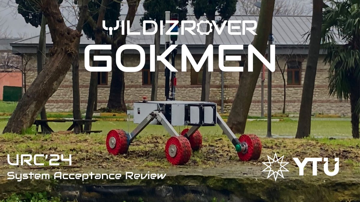 University Rover Challenge (URC) 2024 için System Acceptance Review (SAR) videomuz yayımlandı!

3. nesil aracımız Gökmen ile tanışın!

Videomuza aşağıdaki linkten ulaşabilirsiniz:
youtu.be/DwcnnJMhef8

<a href="/YildizEdu/">Yıldız Teknik Üniversitesi</a> <a href="/proftameryilmaz/">Tamer Yılmaz</a> <a href="/ytuspark/">YTU SPARK</a>