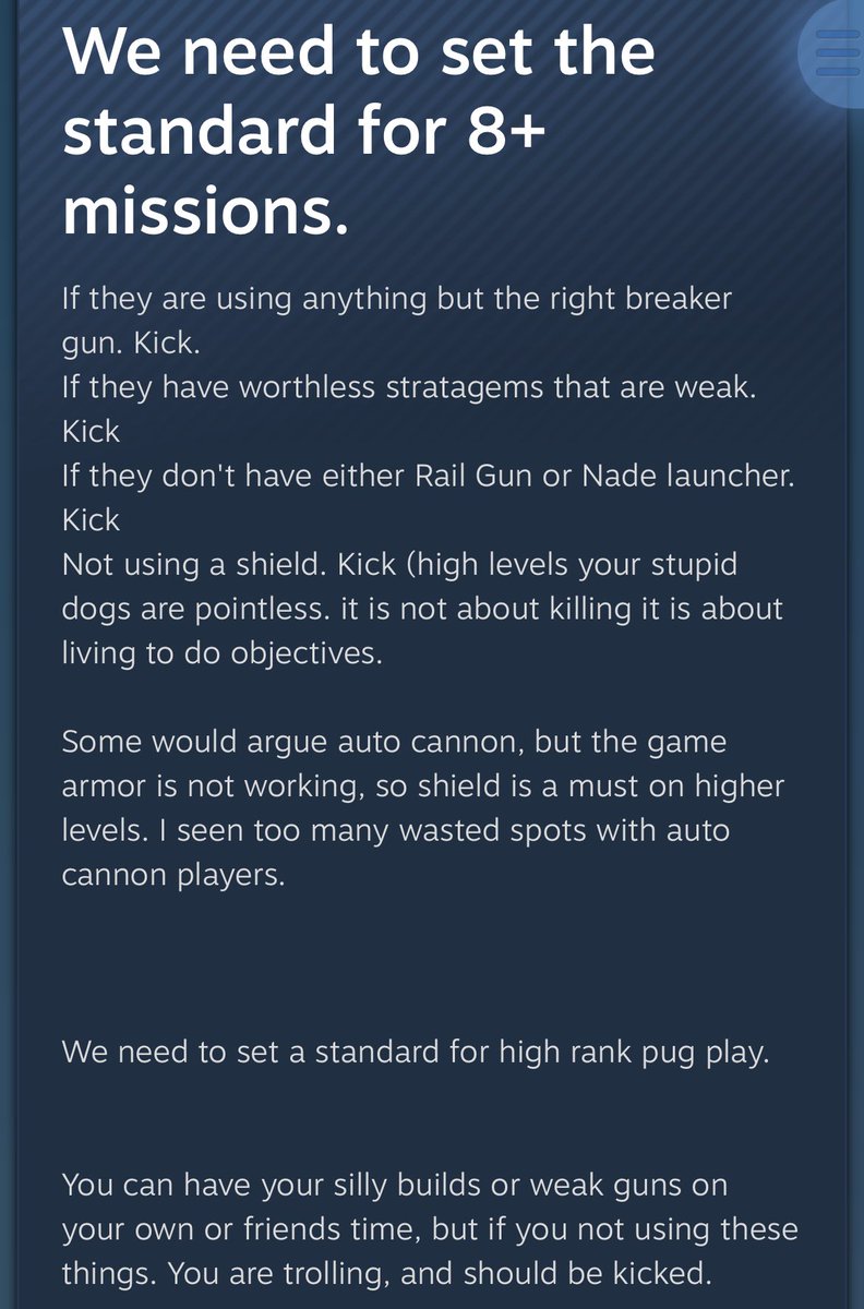 If you have this mindset in helldivers 2 your cringe