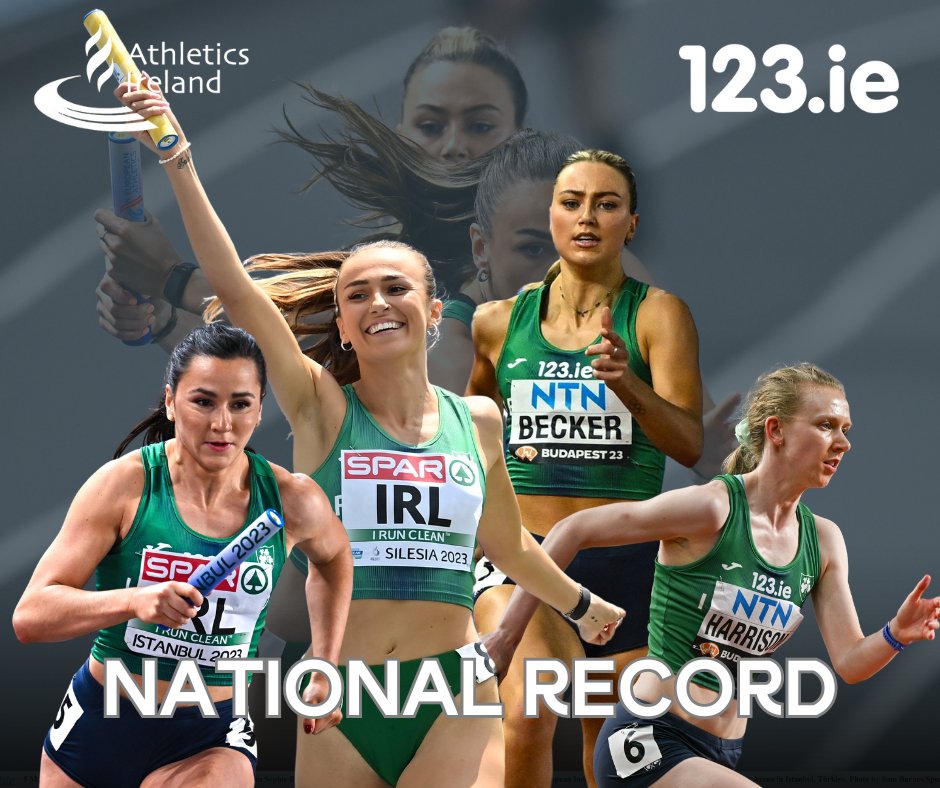 NATIONAL RECORD ALERT‼️🔥🔥

3:28.45NR for the women's 4x400m relay squad! A huge run from the team!👏 

⚡Phil HEALY 51.93
⚡Sophie BECKER 53.05
⚡Róisín HARRISON 52.99
⚡Sharlene MAWDSLEY 50.48

Full result: tinyurl.com/4yurb4zz

#WorldIndoorChamps