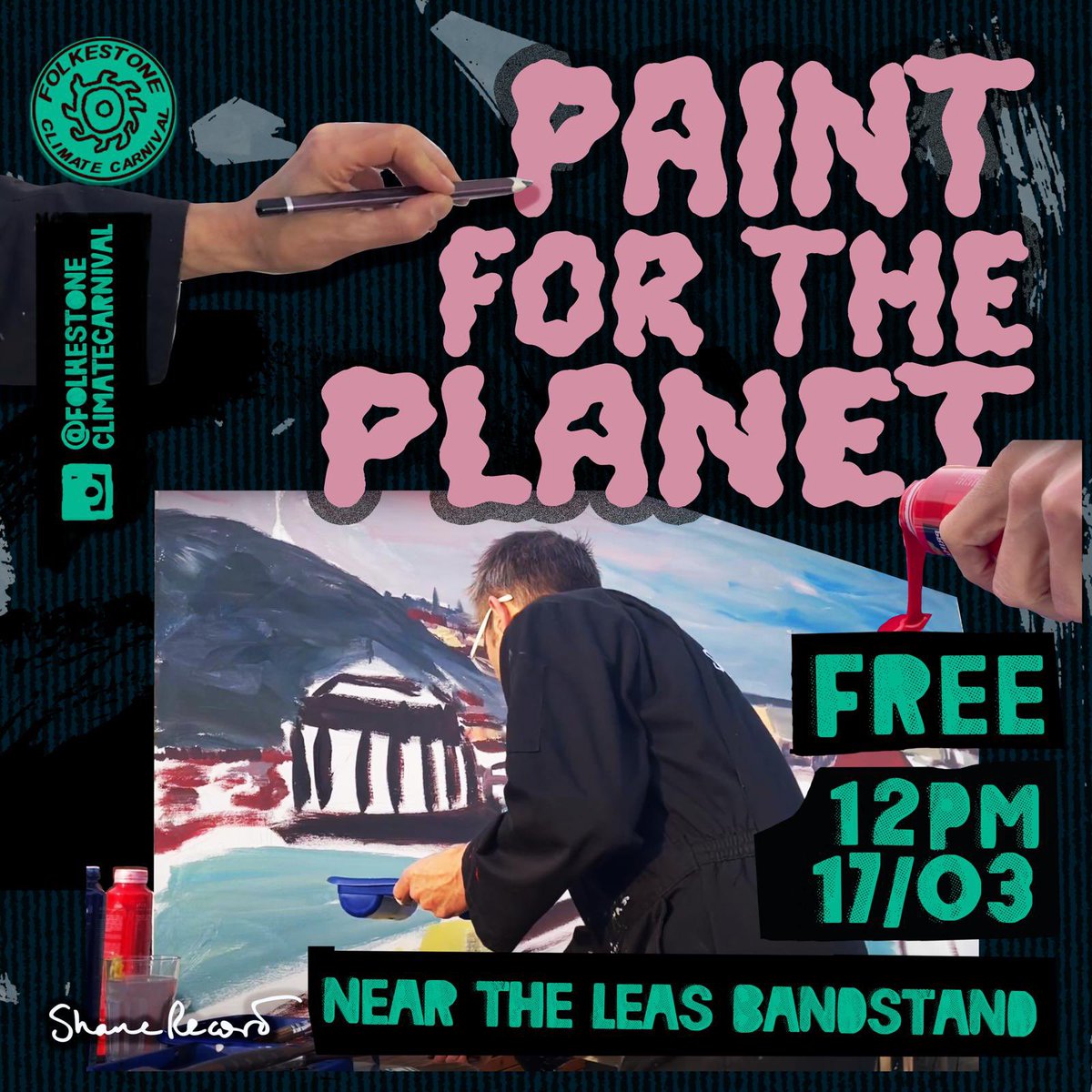 We’re back from our winter break &amp; excited to team up with local artist <a href="/shanerecord/">Shane Record</a> who’ll be painting live on the Leas! Come  and watch Shane’s painting come to life, and chat with us about all things green &amp; environmental 💚
🗓️ 17 March
⏰ 12pm
📍Near the Leas Bandstand