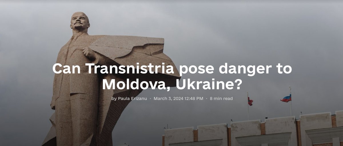 My piece for @KyivIndependent on the dangers Transnistria pose to Moldova and Ukraine. 'If a pro-Russian government comes to Chisinau, that would be a catastrophe for Ukrainians because it would open a second front,' an expert told me. Read more: kyivindependent.com/can-transnistr…