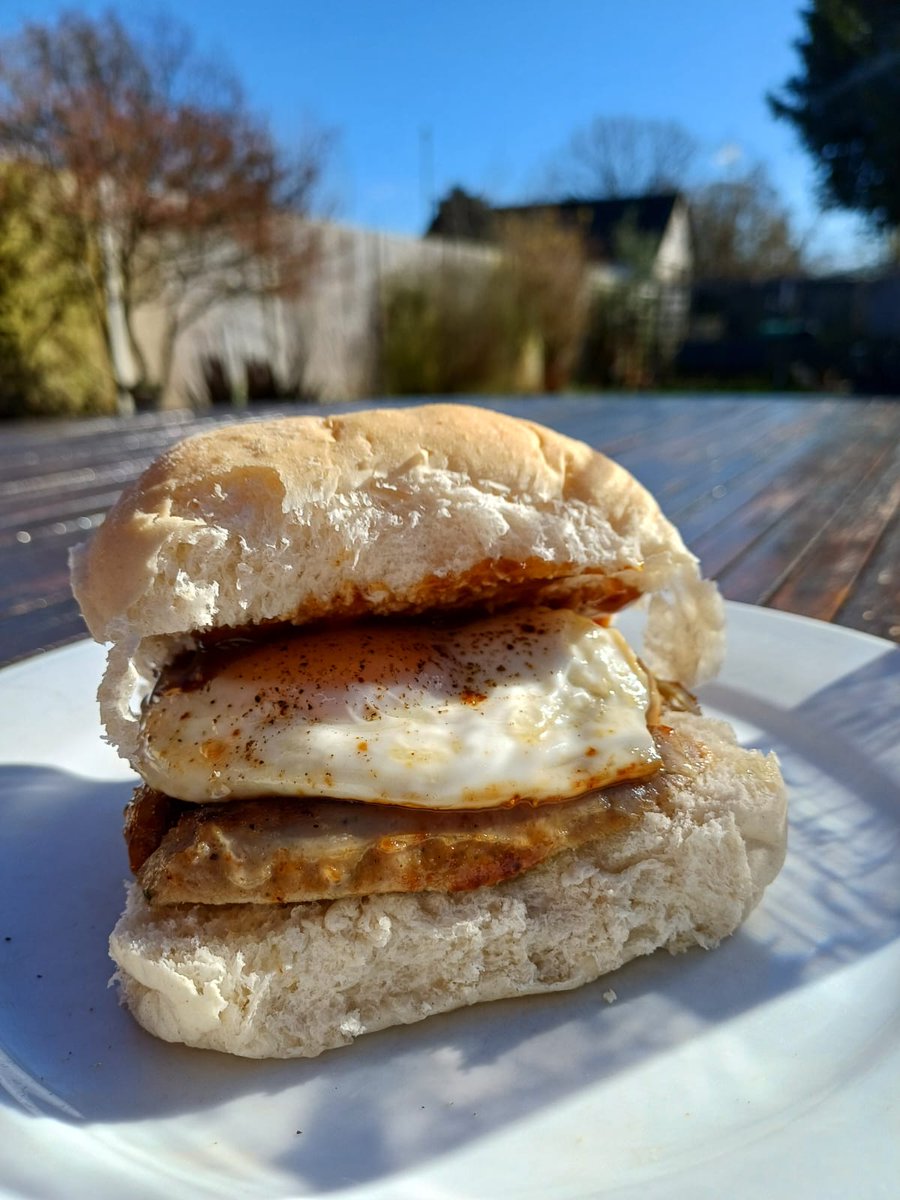First alfresco breakfast of the year!