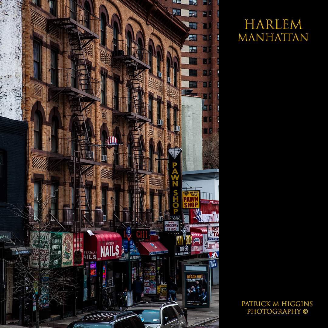 Harlem NY. @patrickmhiggins #harlem #harlemnyc #usa #streetphotography #snapshots #moment #streetlife #urbanjungle #urbanphotography #bigbus #onthemove #colorstreetphotography