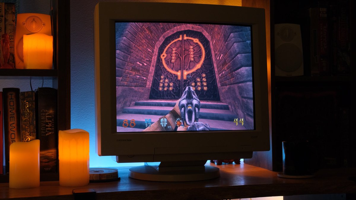 The mood tonight
<a href="/wrathgame/">WRATH: Aeon of Ruin</a> #crtgaming #retrofps