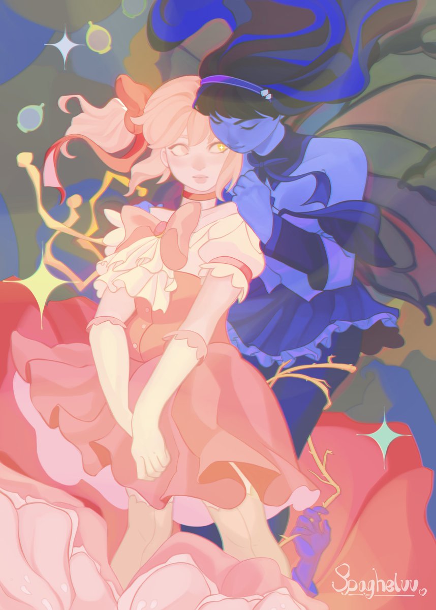 spagheluu's tweet photo. a loish study i did for uni folio from last year turned pmmm fanart that i finally finished ! aka:

early bird gets the worm 𓆩ꨄ︎𓆪

#madohomu #homumado #MadokaMagica #madoka #wlw #魔法少女まどかマギカ #walpurgisrising https://t.co/cbbBZDC6bd