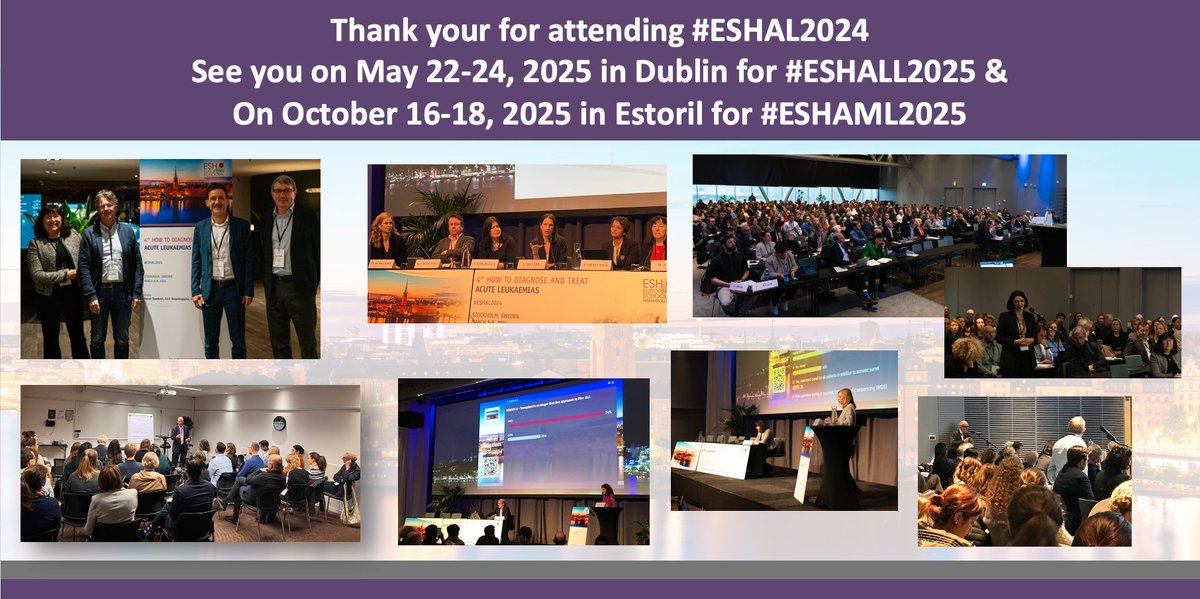 #ESHAL2024 Many thanks to @DombretHerve @Gossenkoppele Christoph Röllig @DrWendyStock for putting together such an exciting program to all faculty for a great meeting & to all participants for the lively interaction! See you next year for #ESHALL2025 & #ESHAML2025 #ESHCONFERENCES