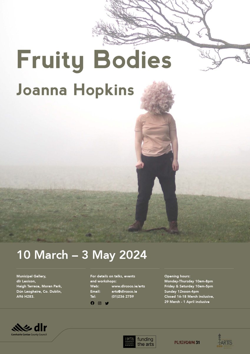 Fruity Bodies - exhibition of work by Joanna Hopkins Fruity Bodies opens at the Municipal Gallery, @dlrLexIcon on 10 March 2024. The work explores folklore with landscape and the human form. Full info: dlrcoco.ie/arts/municipal… @dlrcc #fruitybodies