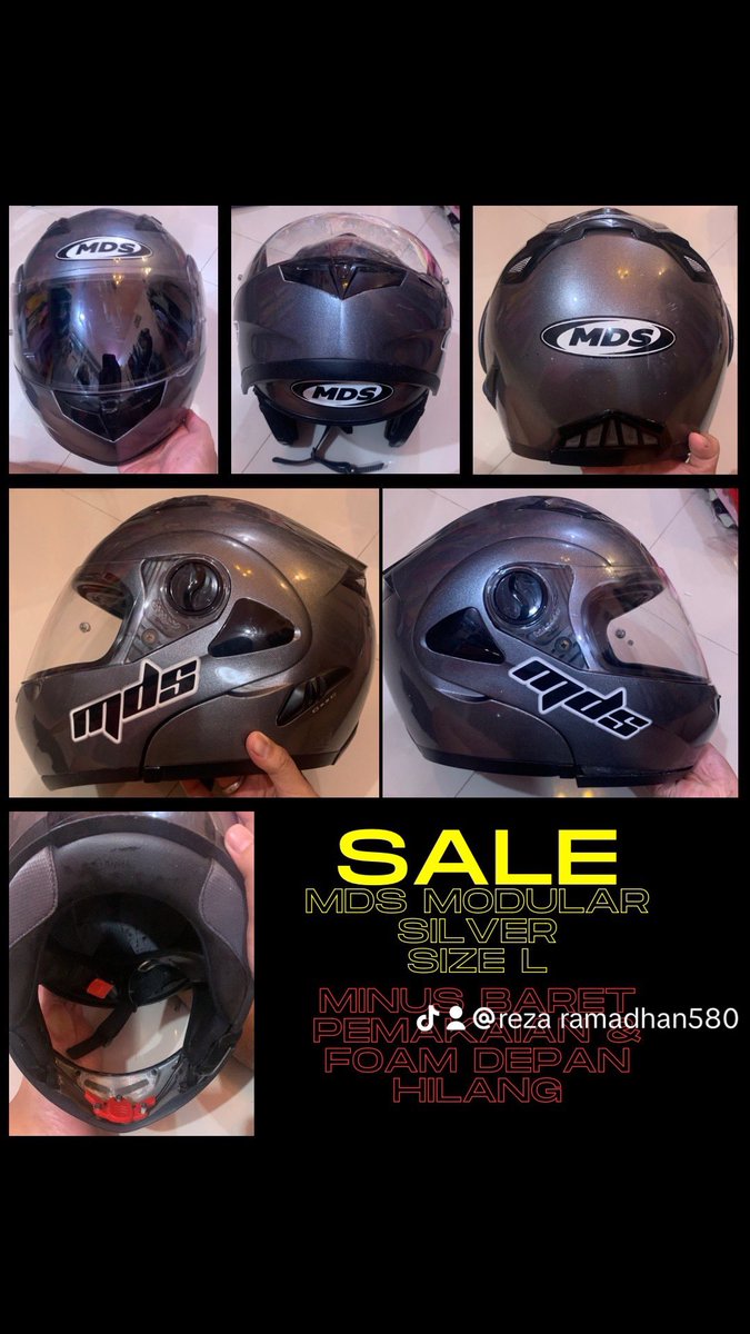 inirezatau's tweet photo. Di jual helm MDS modular warna silver size L lokasi di karawang timur https://t.co/VkhUx4BrZY