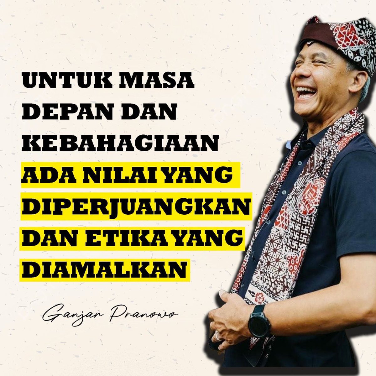 Setiap keputusan Ganjar diputuskan dengan pertimbangan yang matang atas dasar nilai-nilai yang diyakini . Ganjar Pranowo, hanya yang terbaik untuk rakyat @l4st0pp0n3nt 
#KitaAdalahTiga
#BanggaBersamaGPMMD