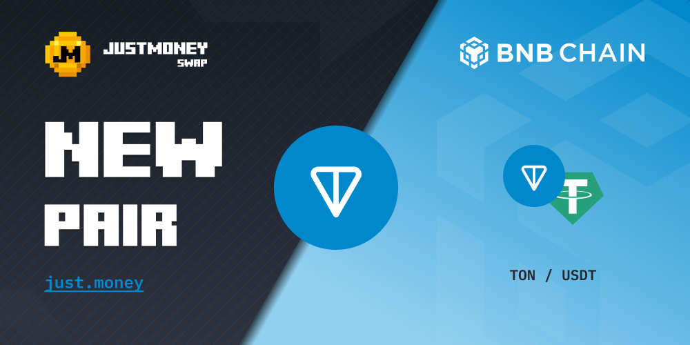 JustMoney (@justmoneyio) on Twitter photo 📢 Here comes our first pair with $TON token on BNB Chain!
We have just opened a new pool: TON/USDT on JustMoney Swap (BNB Chain) 🤩
👉 just.money/?from=USDT&n=B… 📢 Here comes our first pair with $TON token on BNB Chain!
We have just opened a new pool: TON/USDT on JustMoney Swap (BNB Chain) 🤩
👉 just.money/?from=USDT&n=B…