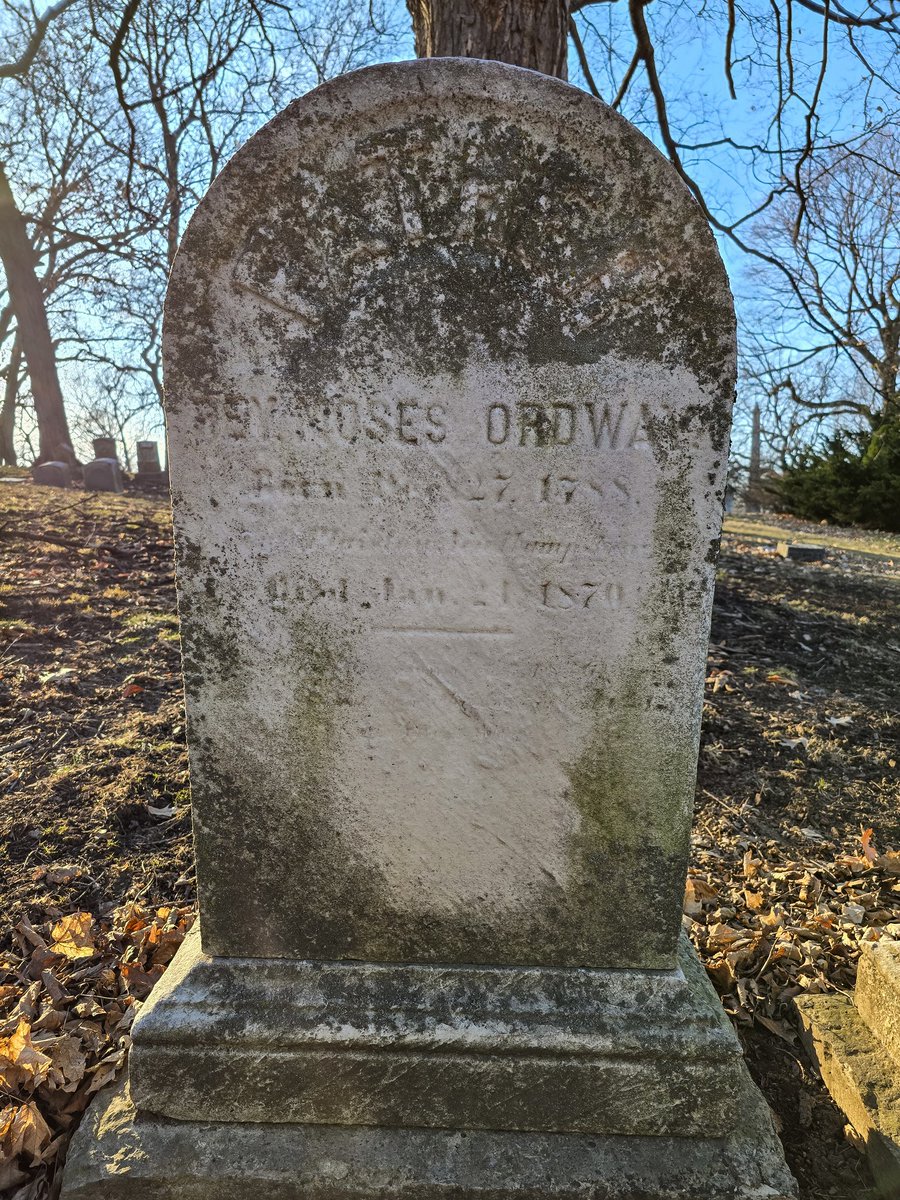 The grave of the Rev Moses Ordway, pioneer Presbyterian evangelist and church planter in the Wisconsin territory in the 1930’s and 1840's #midwesternhistory #Perkinsstudycenter #Midwesternpresbyterianism #Wisconsinpresbyterianism