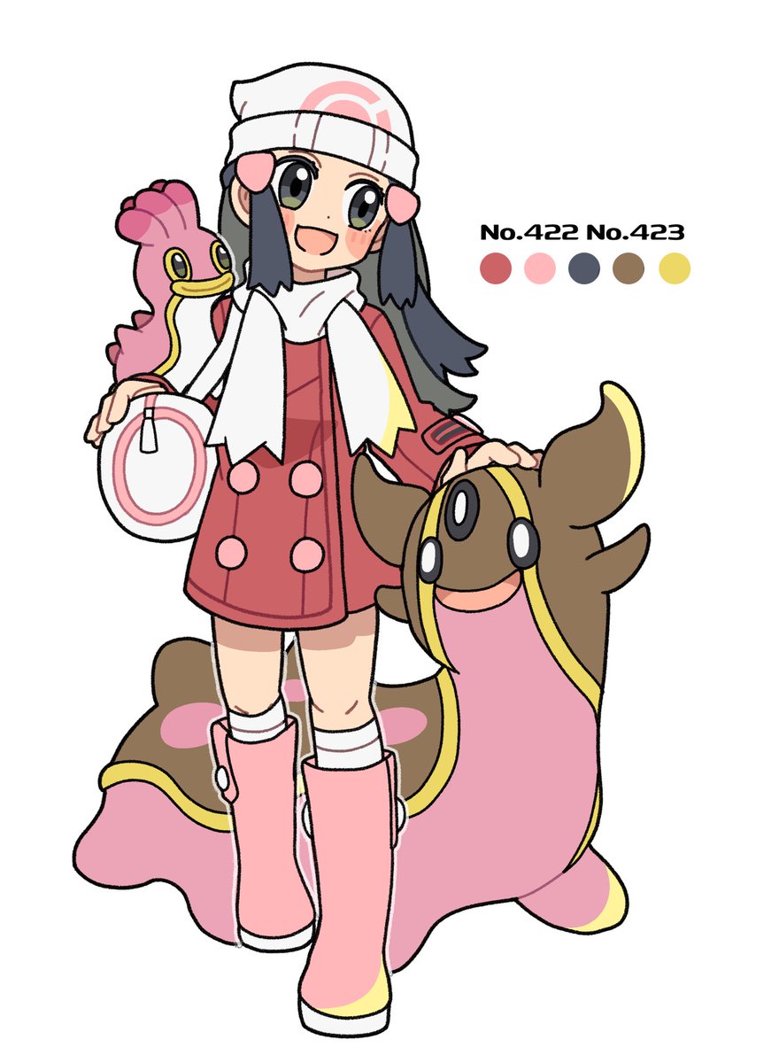 ヒカリ＆カラナクシ＆トリトドン
(Dawn &amp; Shellos &amp; Gastrodon) - Pokémon 
#ポケモンイラスト
