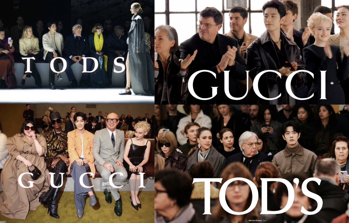 Xiao Zhan was picked up by both Gucci and Tod's representative and the big bodyguards and the cars with the brand logo, every people at airport saw everything, sat next to the two CEO of the luxury brands, confirmed by 300+ media, 2 years in row, this level ⬆️ ❤️