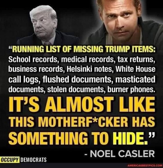 Who thinks that Trump gave some of the missing documents to Russia and that he still has more hidden?  ✋🏽✋🏽✋🏽 