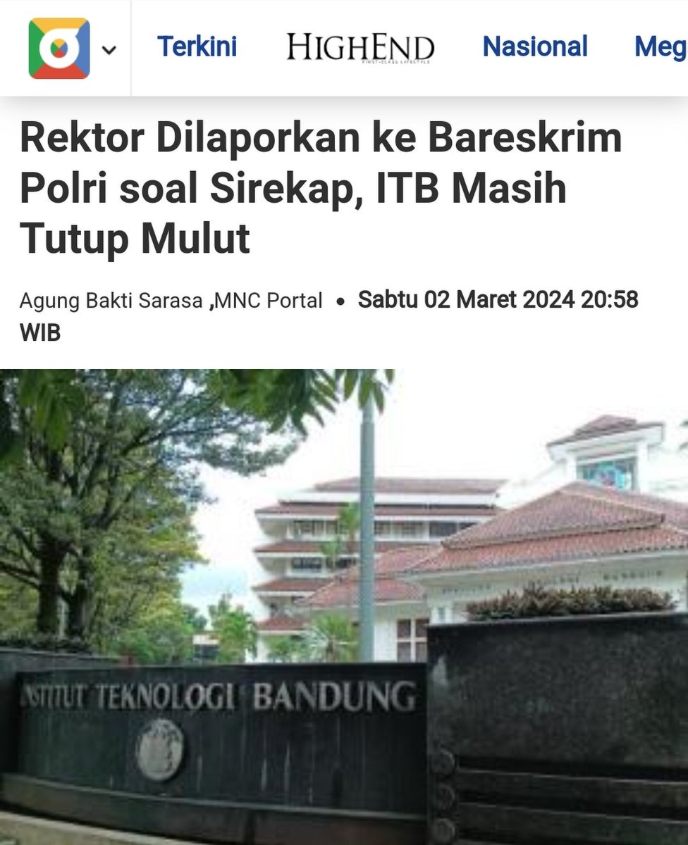 aan_muba's tweet photo. 𝗜𝗧𝗕 𝗕𝗜𝗖𝗔𝗥𝗔𝗟𝗔𝗛 𝗗𝗔𝗡 𝗝𝗔𝗗𝗜𝗟𝗔𝗛 𝗞𝗦𝗔𝗧𝗥𝗜𝗔

Perguruan tinggi adalah tempat pengetahuan dan nilai nilai baik benar di asah, di tumbuhkan, nalar di pertajam.... ketika perguruan tinggi terlibat "memproduksi" kebohongan, kepalsuan, kekacauan.... maka pada siapa peradaban berharap, pada siapa pengetahuan tumbuh berkembang.....

#DukungHakAngketDPR
https://t.co/bDbocrY0We