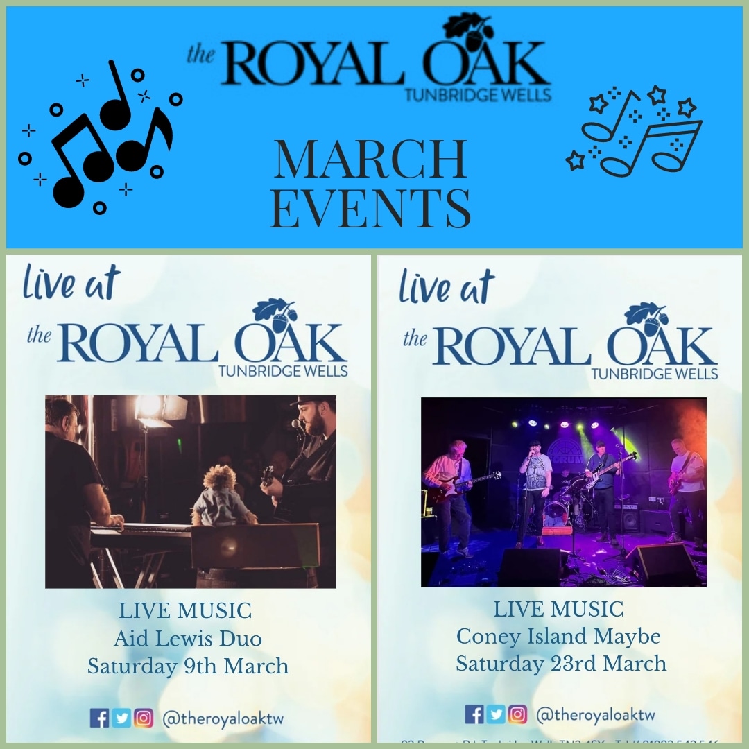 A couple of dates for your diary's.

Live music @theroyaloaktw

FREE ENTRY

#twevents #twlivemusic #localmusic #livemusic #twmusic #twpubs