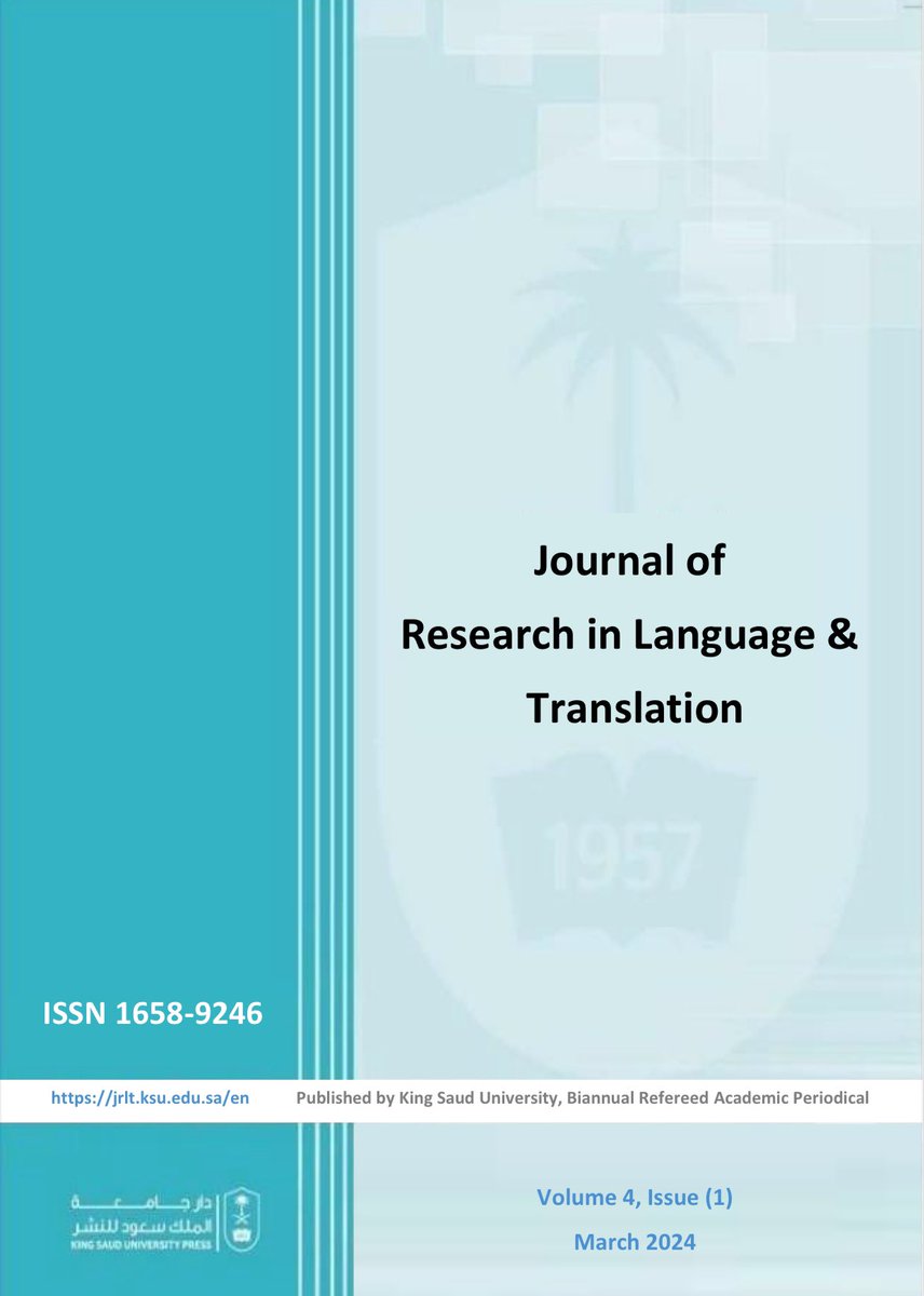 The latest issue is out! 

It includes articles on different topics including AI, phonetics, phonology, dialects, and teaching competence. 

jrlt.ksu.edu.sa/en/node/2878