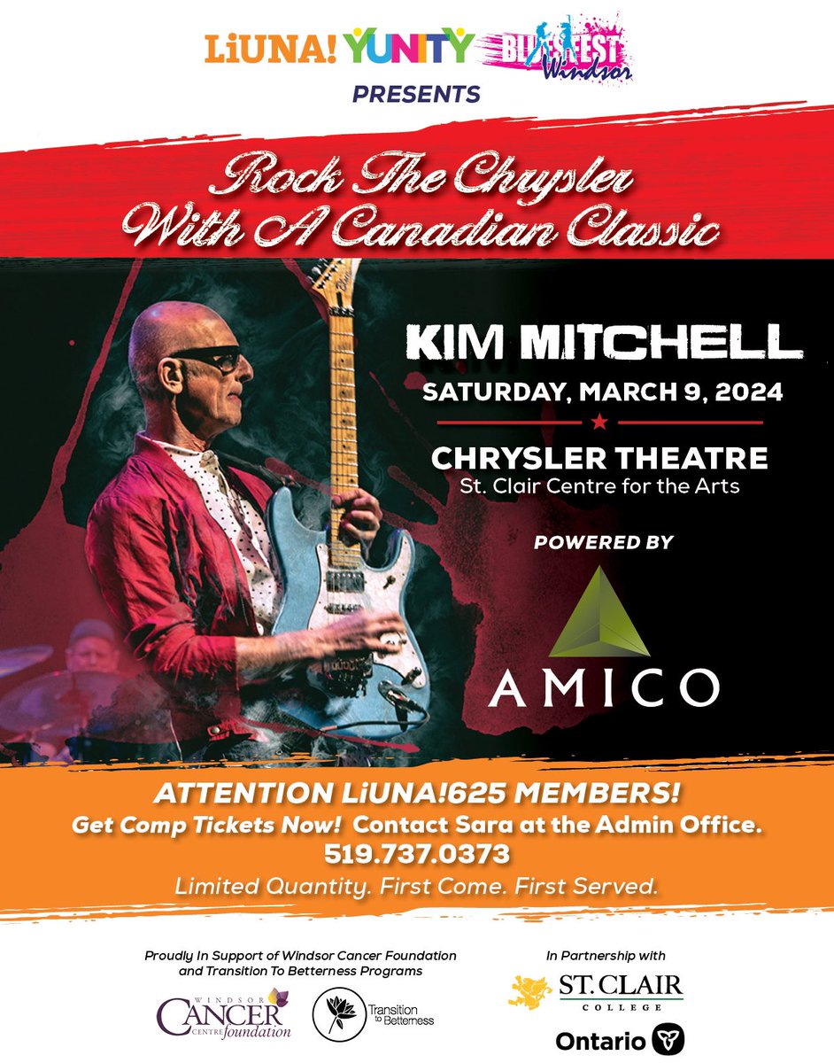 Today’s the day to get the KIM MITCHELL TICKETS!
ci.ovationtix.com/36274/pr/11916…