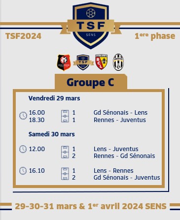 TOURNOI SANS FRONTIERE (@tsfsens) on Twitter photo ‼️ #TSF2024💙💛
▶️ 29 mars - 1er avril 2024
✅20 équipes - 5 groupes - 12 qualifiés pour le Challenge de la <a href="/VilleSens/">Ville de Sens</a> ⚽️🏆
➡️Les matches du groupe C ‼️ #TSF2024💙💛
▶️ 29 mars - 1er avril 2024
✅20 équipes - 5 groupes - 12 qualifiés pour le Challenge de la <a href="/VilleSens/">Ville de Sens</a> ⚽️🏆
➡️Les matches du groupe C