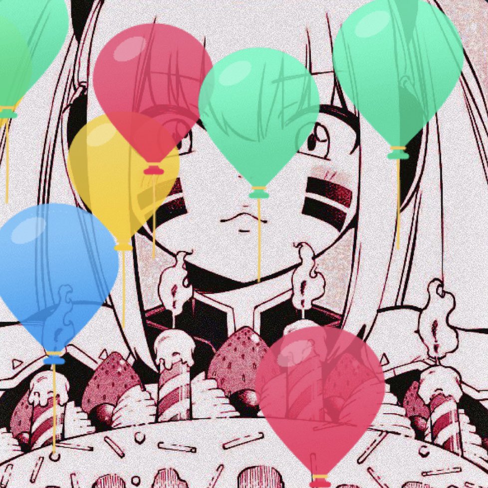 dailyhermitez's tweet photo. Here an alternative version with balloons (because it's also my birthday 😭) https://t.co/Q2y6n4XJzK