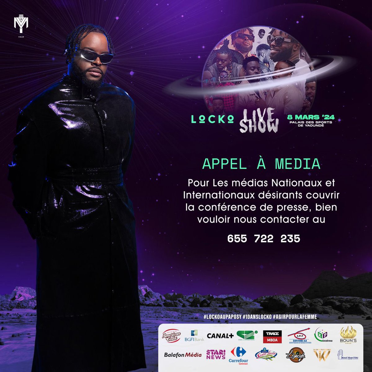 Peguy_Certifie's tweet photo. 🚨EVEN A NE MANQUER SOUS AUCUN PRÉTEXTE..
CE 6 MARS 2024 @lockofficial TIENDRA UNE CONFÉRENCE DE PRESSE SIS AU RESTAURANT HYBRIDES À YAOUNDÉ.
POUR PLUS D’INFOS :
☎️ 655 722 235
#LockoAuPaposy
#LockoLiveShow
#10AnsLocko https://t.co/xVOQDE4Emv