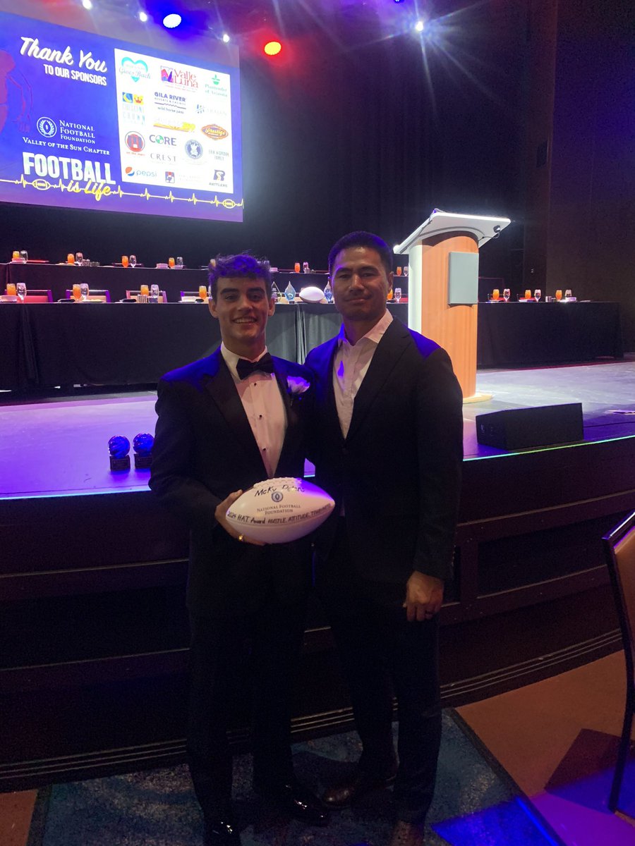 meyer_peters's tweet photo. Congratulations @MckyPeters On receiving the H.A.T Scholarship Award from @NFFNetwork! Hustle, Attitude, and Toughness describes you best! Keep grinding. @Mesa_FB @MesaHSathletics https://t.co/bM26hLztjv