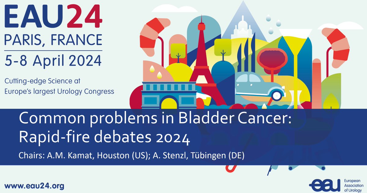 Join us April 5th for the 7th edition of Rapid Fire Debates in #BladderCancer #EAU2024 #EAU24 @MRoupret @spsutkaMD @AndreaNecchi @joanfundi @evacomperat @SpiessPhilippe @BenjaminPradere @JBjerggaard @AlisonBirtle @MarekBabjuk @paolo_gontero @JimCatto @pcvblack @AStenzl @Uroweb