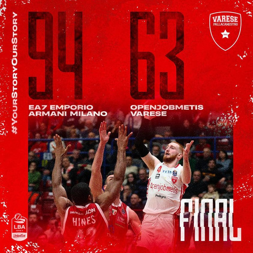 PallVarese's tweet image. Finale al Forum.
#MilVar #NoiSiamoVarese #YourStoryOurStory