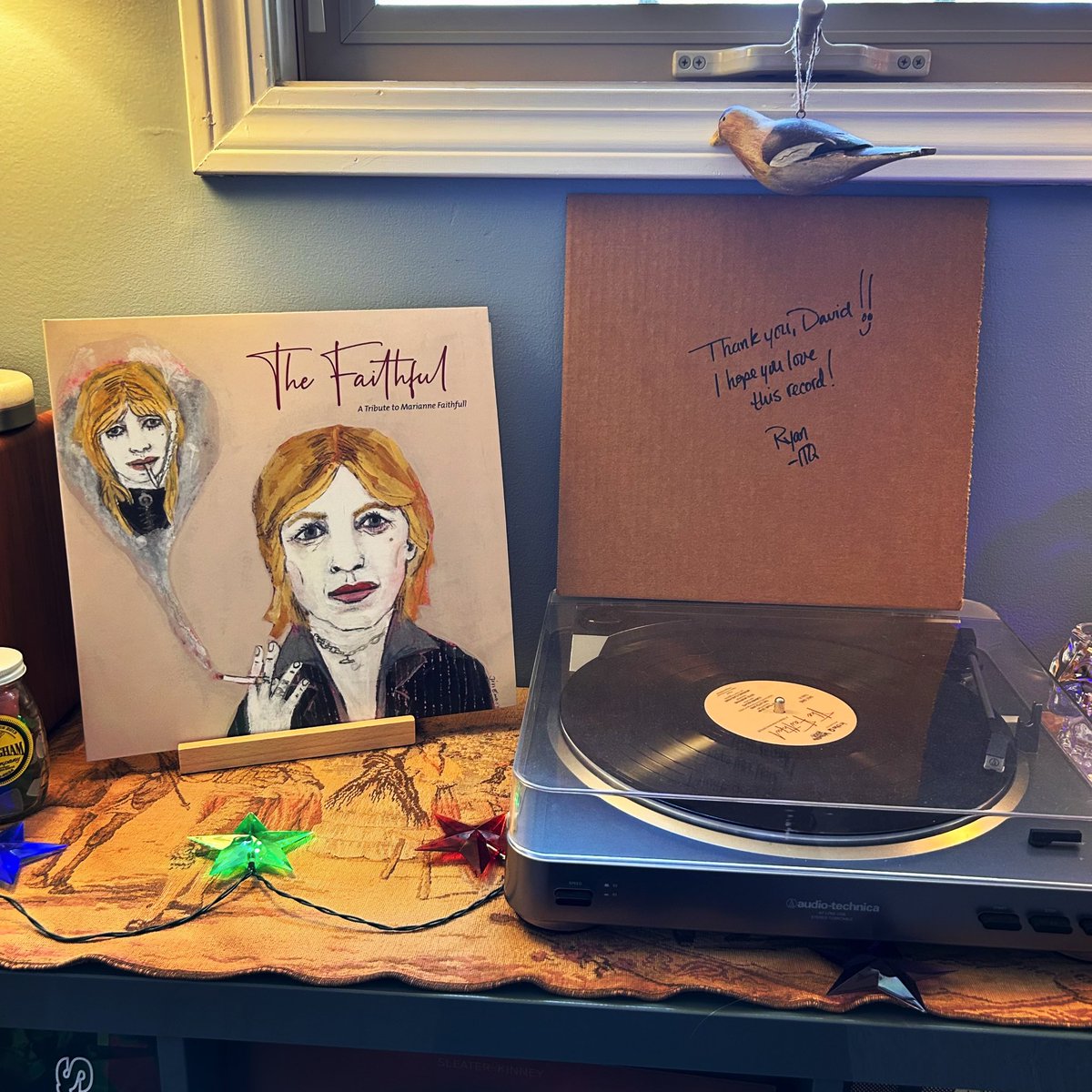 Listening to a new Marianne Faithfull tribute album put out by ln the Q Records. With @TanyaDonelly and the <a href="/parkingtonsistr/">Parkington Sisters</a> , Josie Cotton, <a href="/CATPOWER/">CAT POWER</a> , Shirley Manson with Peaches. Thank you, Ryan, for the note too!