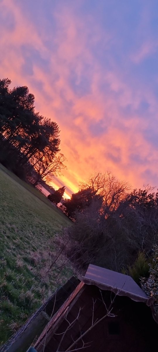 Love watching the sunset over the backfields