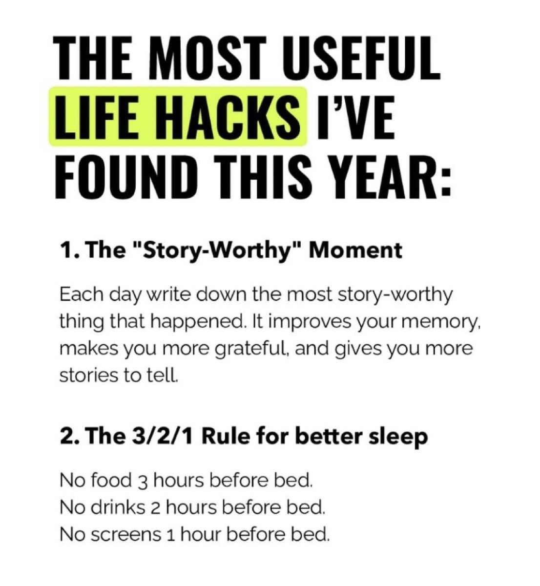 10 BEST Life Hacks I’ve Found This Year:  

1-2