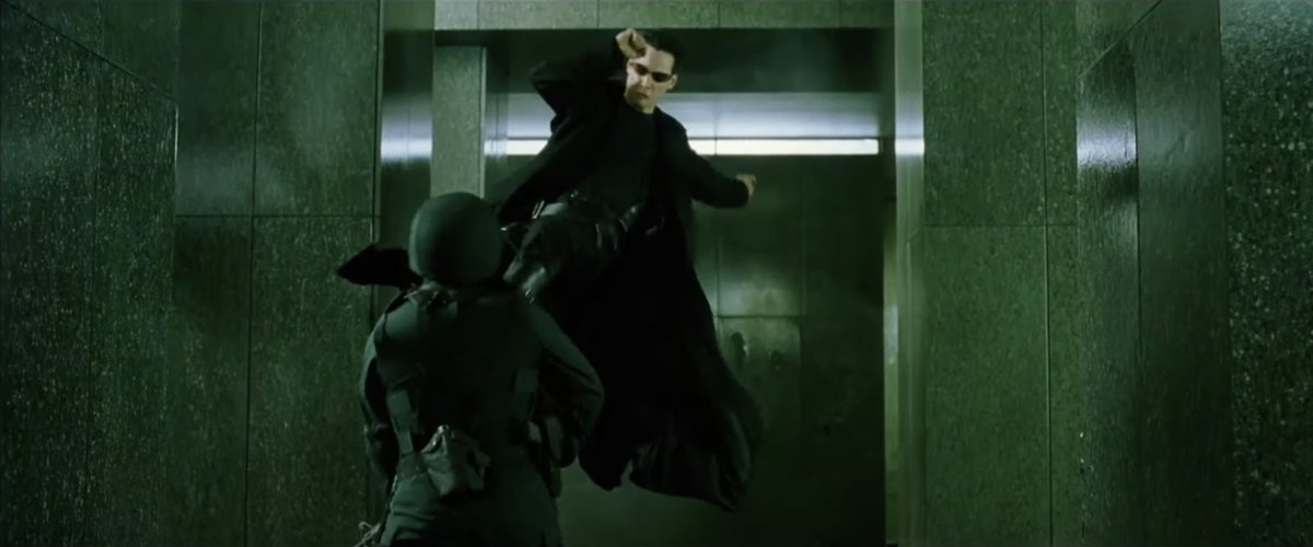 hdreport's tweet photo. #BestAtmos moments #TheMatrix lobby scene. Reply with your favorite #surroundsound movie! https://t.co/3VRRcreaul