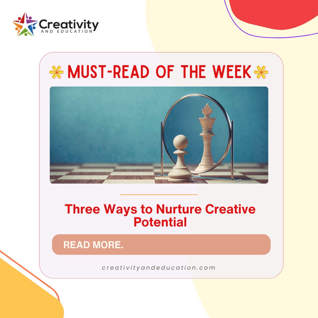 🔓 Unlock the secrets to nurturing creative potential with these three innovative approaches! 🌟 
🔗creativityandeducation.com/three-ways-to-…

#CreativityandEducation #creativitypotentials #NurtureCreativity #creativitymatters #creativestudents
#CreativePotential #OriginalThinking