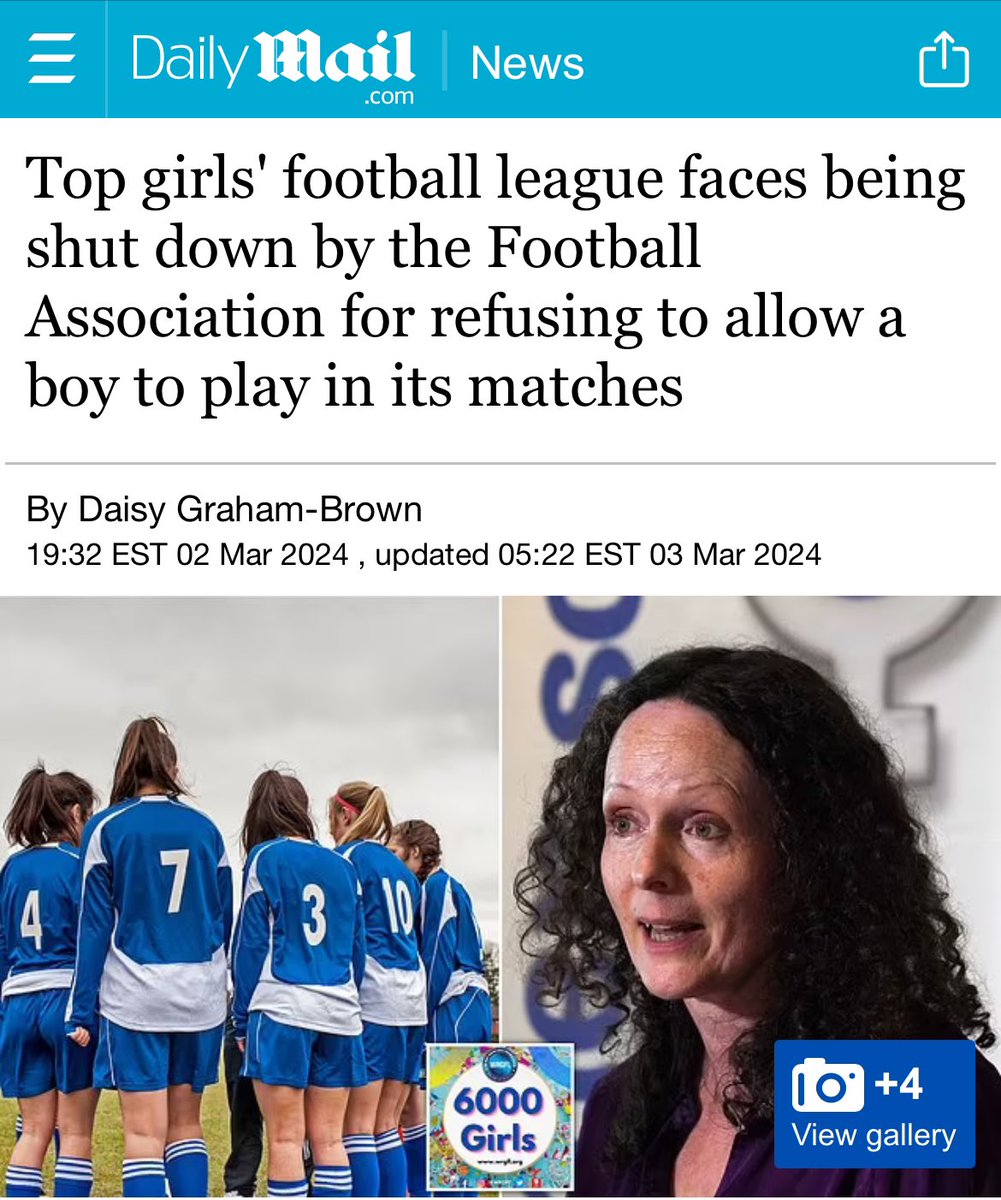Boy demands to play in girls’ league. His wants are the most important of all important wants ever wanted. Girls: “NO! This is our league. You have your own league that you can play in.” Football Association: “You won’t let the boy play in the girls’ league?! His desires are…