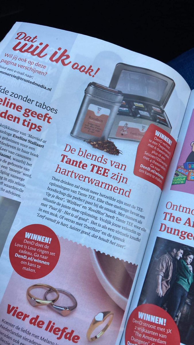Heb jij De Tante TEElijn al gezien in de  <a href="/DitjesDatjesMag/">Ditjes en Datjes</a>   en ken jij de melanges al? Klik even op www.ditjesendatjes/winnen Ik ga al aan de slag met het inpakken van de Tante TEEproeverij en het SeiZoenTEEkwartet. - 🌷Liefs Tante TEE #themeteenverhaal #smaakdiejeraakt
